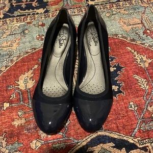 Never worn Navy wedge